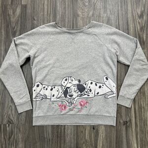 Cath Kidston X Disney 101 Dalmatians Crewneck Jumper Sweatshirt Gray Size Small